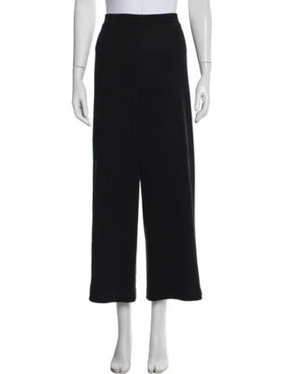 Pre-owned St John Wool Wide Leg Pants In Blue