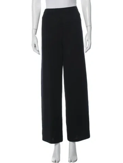 Pre-owned St John Wool Wide Leg Pants In Blue