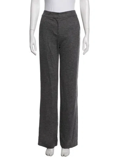 Pre-owned St John Wool Wide Leg Pants In Blue