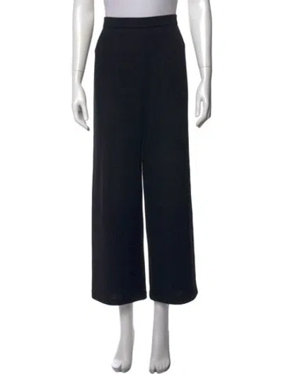 Pre-owned St John Wool Wide Leg Pants In Blue