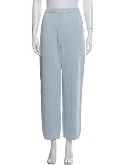 Pre-owned St John Wool Wide Leg Pants In Blue