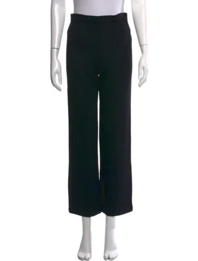 Pre-owned St John Wool Wide Leg Pants In Blue