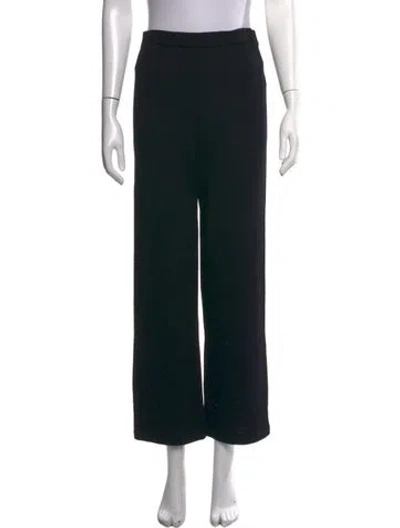 Pre-owned St John Wool Wide Leg Pants In Blue