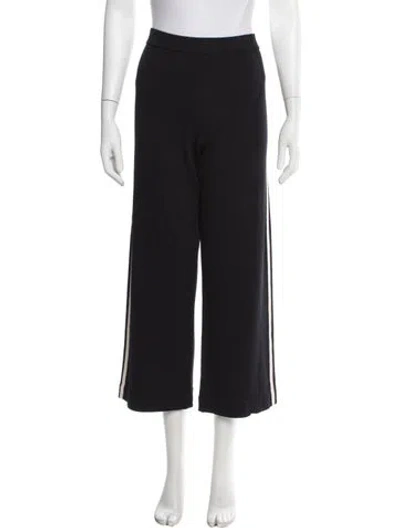 Pre-owned St John Wool Wide Leg Pants In Blue