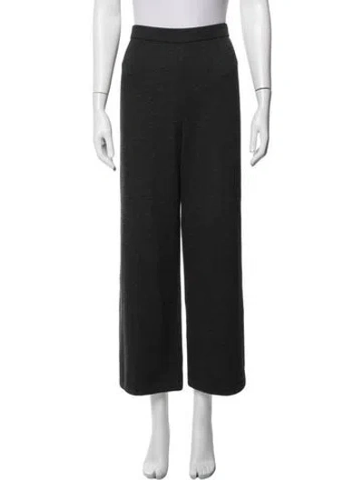 Pre-owned St John Wool Wide Leg Pants In Blue