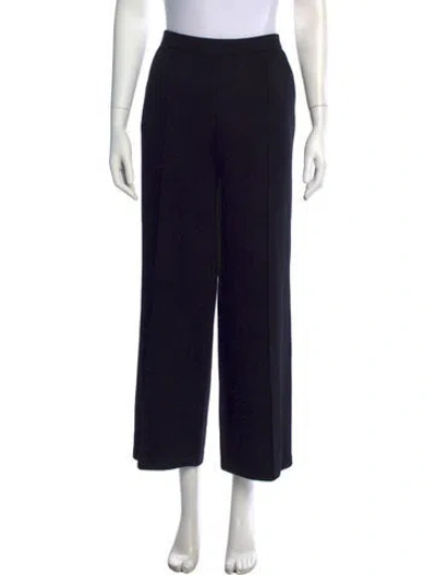 Pre-owned St John Wool Wide Leg Pants In Blue