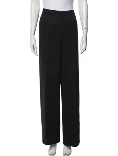Pre-owned St John Wool Wide Leg Pants In Blue