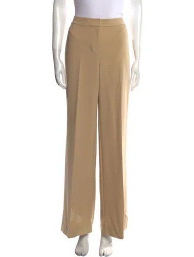 Pre-owned St John Wool Wide Leg Pants In Brown