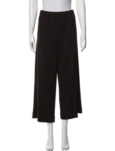 Pre-owned St John Wool Wide Leg Pants In Brown