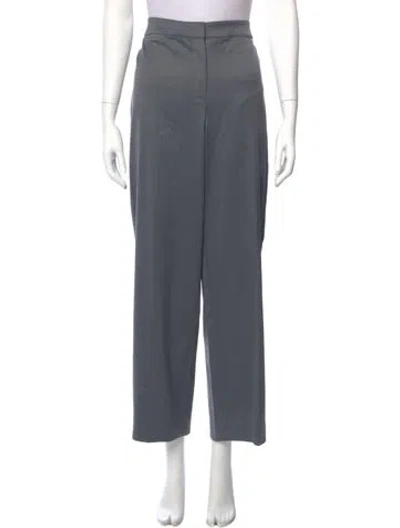 Pre-owned St John Wool Wide Leg Pants In Gray