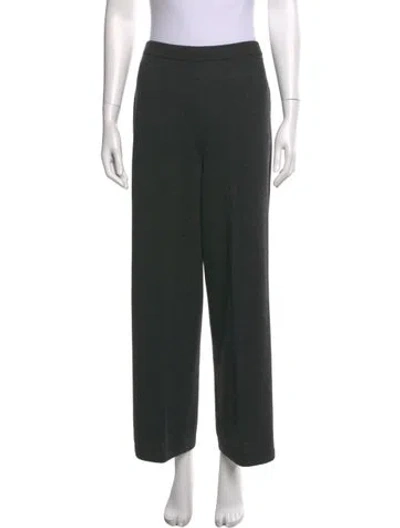 Pre-owned St John Wool Wide Leg Pants In Gray