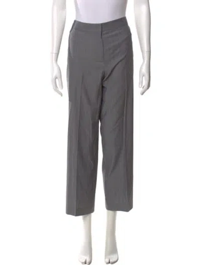 Pre-owned St John Wool Wide Leg Pants In Gray