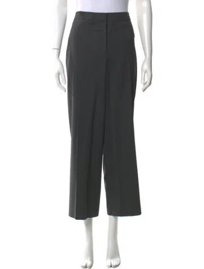 Pre-owned St John Wool Wide Leg Pants In Gray