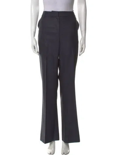 Pre-owned St John Wool Wide Leg Pants In Gray
