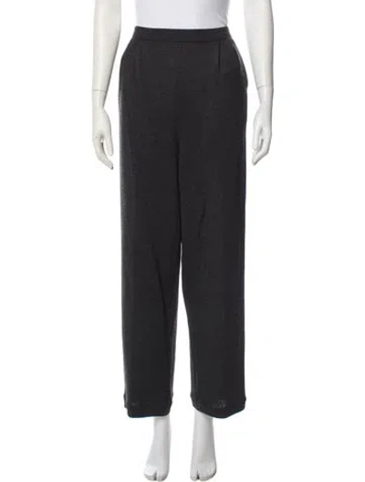 Pre-owned St John Wool Wide Leg Pants In Gray