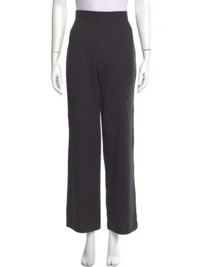 Pre-owned St John Wool Wide Leg Pants In Gray