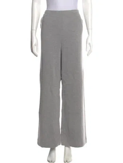 Pre-owned St John Wool Wide Leg Pants In Gray