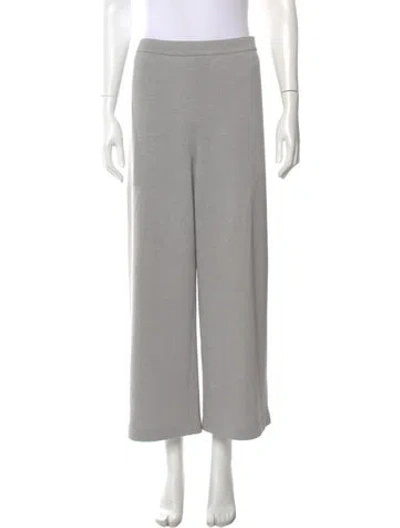 Pre-owned St John Wool Wide Leg Pants In Gray