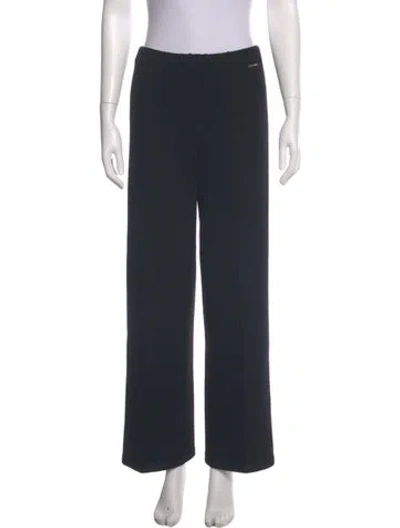 Pre-owned St John Wool Wide Leg Pants In Gray