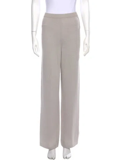 Pre-owned St John Wool Wide Leg Pants In Gray