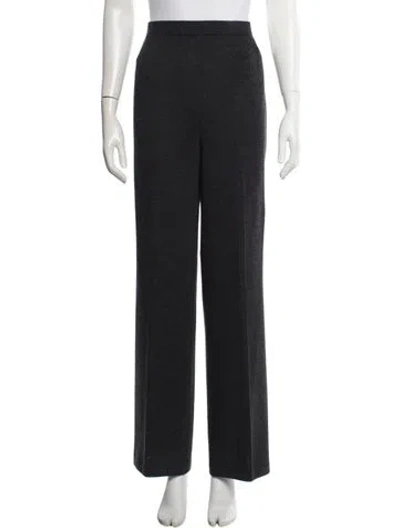 Pre-owned St John Wool Wide Leg Pants In Gray