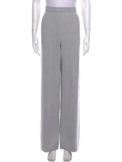 Pre-owned St John Wool Wide Leg Pants In Gray