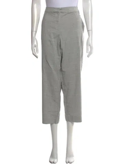 Pre-owned St John Wool Wide Leg Pants In Grey