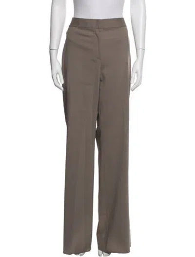 Pre-owned St John Wool Wide Leg Pants In Grey