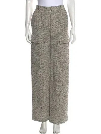 Pre-owned St John Wool Wide Leg Pants In Grey