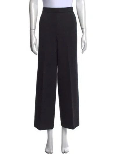 Pre-owned St John Wool Wide Leg Pants In Grey