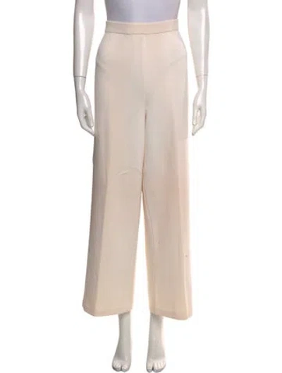 Pre-owned St John Wool Wide Leg Pants In Neutral