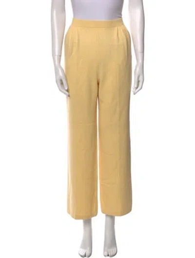 Pre-owned St John Wool Wide Leg Pants In Neutral