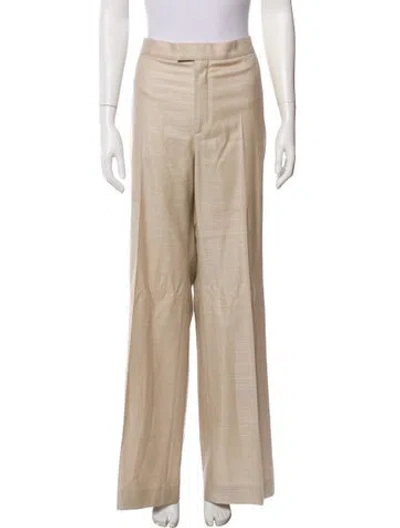 Pre-owned St John Wool Wide Leg Pants In Neutral