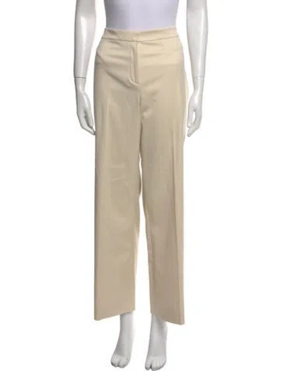 Pre-owned St John Wool Wide Leg Pants In Neutral