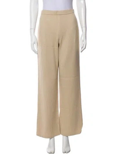 Pre-owned St John Wool Wide Leg Pants In Neutral