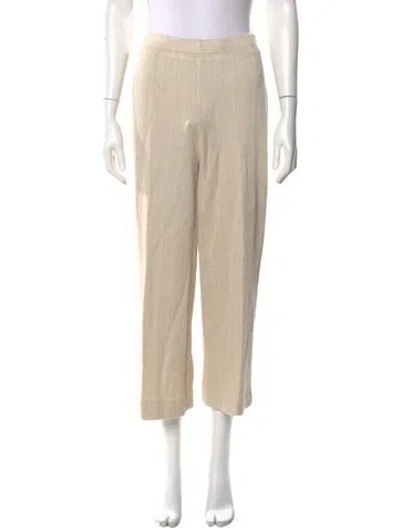 Pre-owned St John Wool Wide Leg Pants In Neutral
