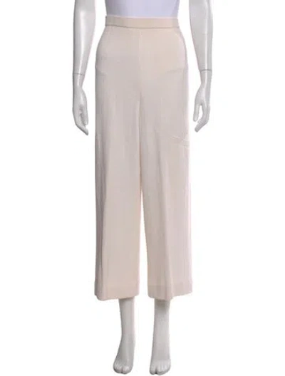 Pre-owned St John Wool Wide Leg Pants In Neutral