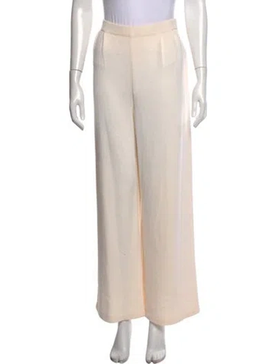 Pre-owned St John Wool Wide Leg Pants In Neutrals