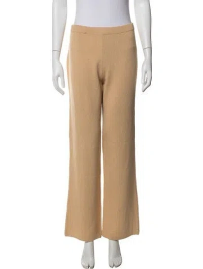 Pre-owned St John Wool Wide Leg Pants In Neutrals