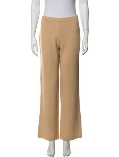 Pre-owned St John Wool Wide Leg Pants In Neutrals