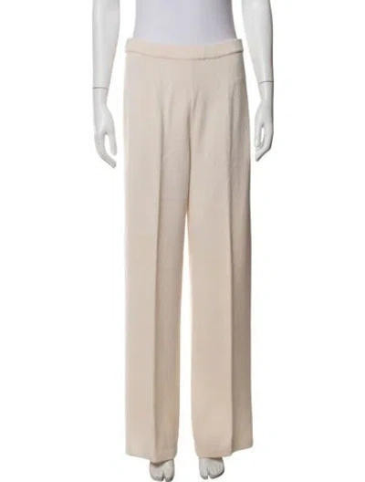 Pre-owned St John Wool Wide Leg Pants In Neutrals