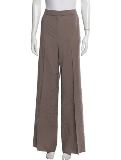 Pre-owned St John Wool Wide Leg Pants In Neutrals