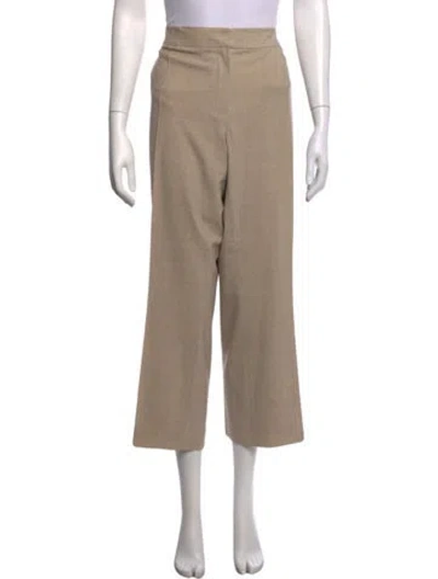 Pre-owned St John Wool Wide Leg Pants In Neutrals