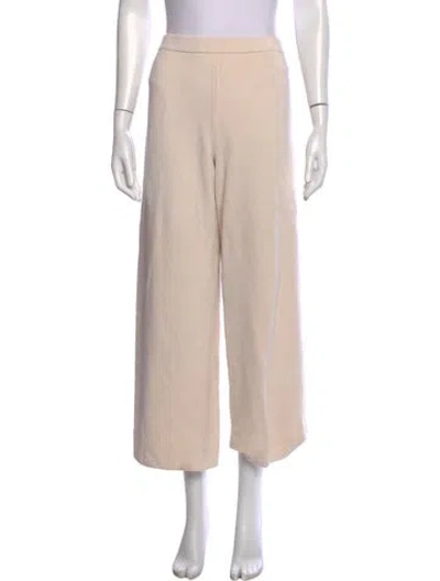 Pre-owned St John Wool Wide Leg Pants In Neutrals