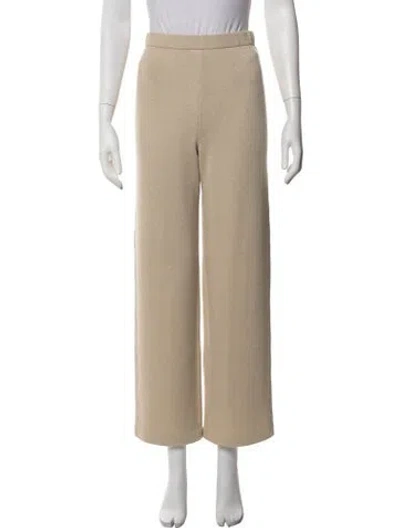 Pre-owned St John Wool Wide Leg Pants In Neutrals