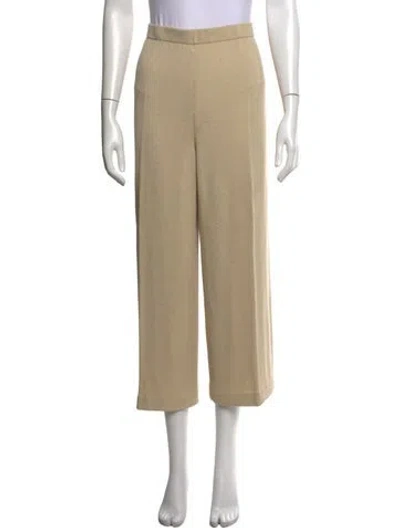 Pre-owned St John Wool Wide Leg Pants In Neutrals