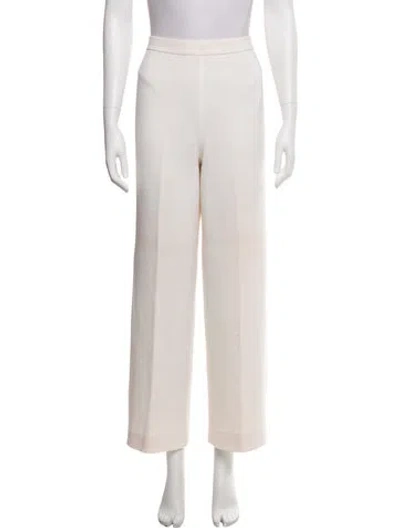 Pre-owned St John Wool Wide Leg Pants In Neutrals
