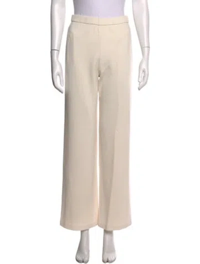 Pre-owned St John Wool Wide Leg Pants In Neutrals