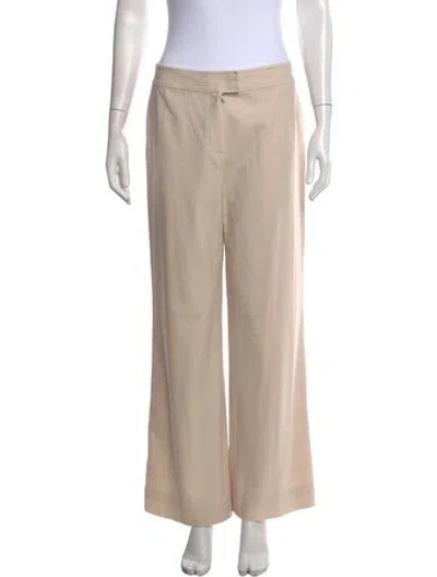 Pre-owned St John Wool Wide Leg Pants In Neutrals