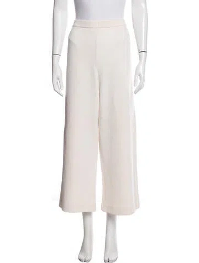 Pre-owned St John Wool Wide Leg Pants In Neutrals